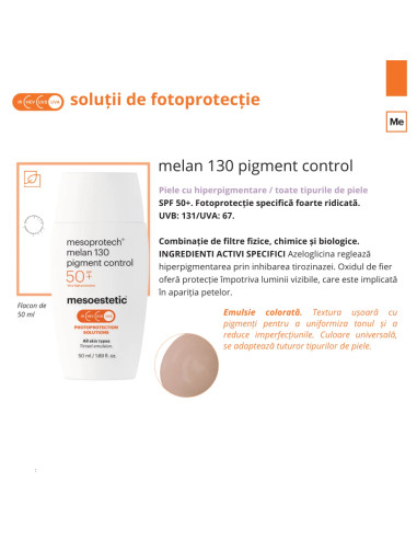MELAN 130+ PIGMENT CONTROL CU SPF SI PROTECTIE SOLARA