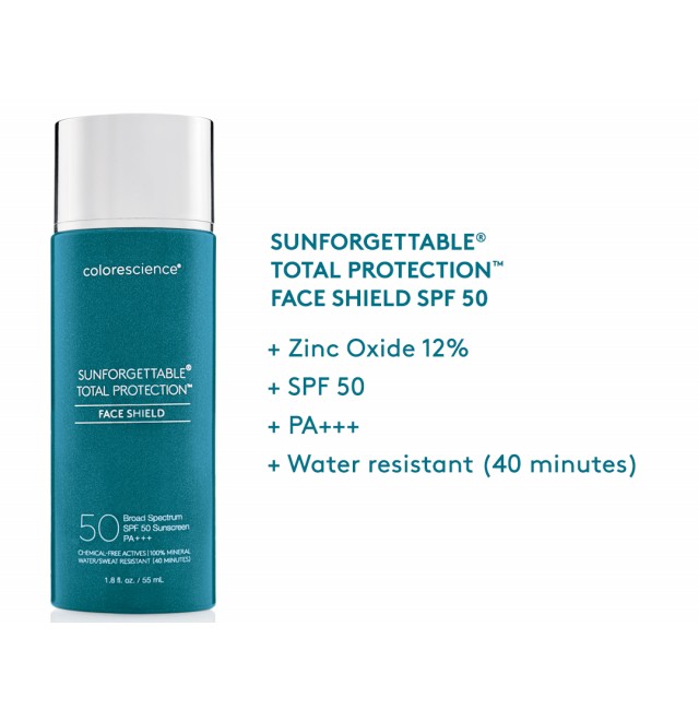 COLORESCIENCE SUNFORGETTABLE® TOTAL PROTECTION™ FACE SHIELD SPF 50 | DermaBeauty Shop