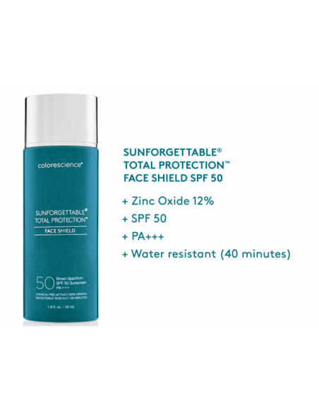 COLORESCIENCE SUNFORGETTABLE® TOTAL PROTECTION™ FACE SHIELD SPF 50 | DermaBeauty Shop