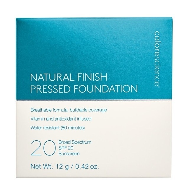 COLORESCIENCE NATURAL FINISH PRESSED FOUNDATION - MEDIUM SUNLIGHT PROTECTIE SOLARA SPF 20| DermaBeauty Clinique